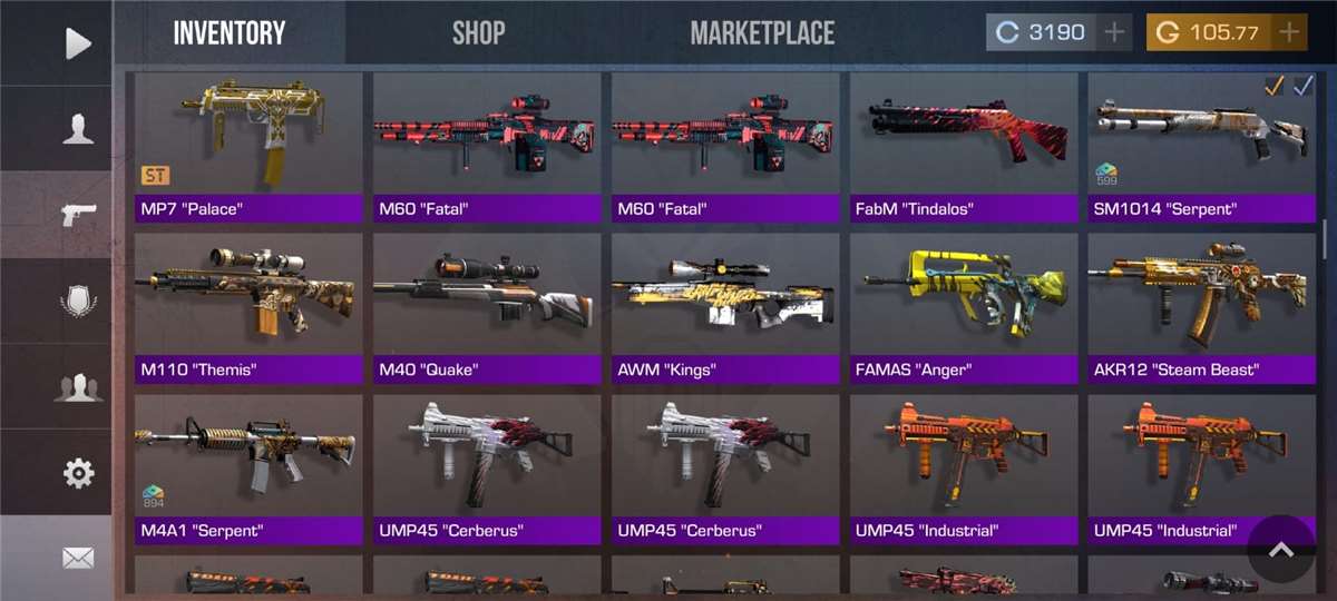 Complete All Type Knife Skin, Great K/D, Batl